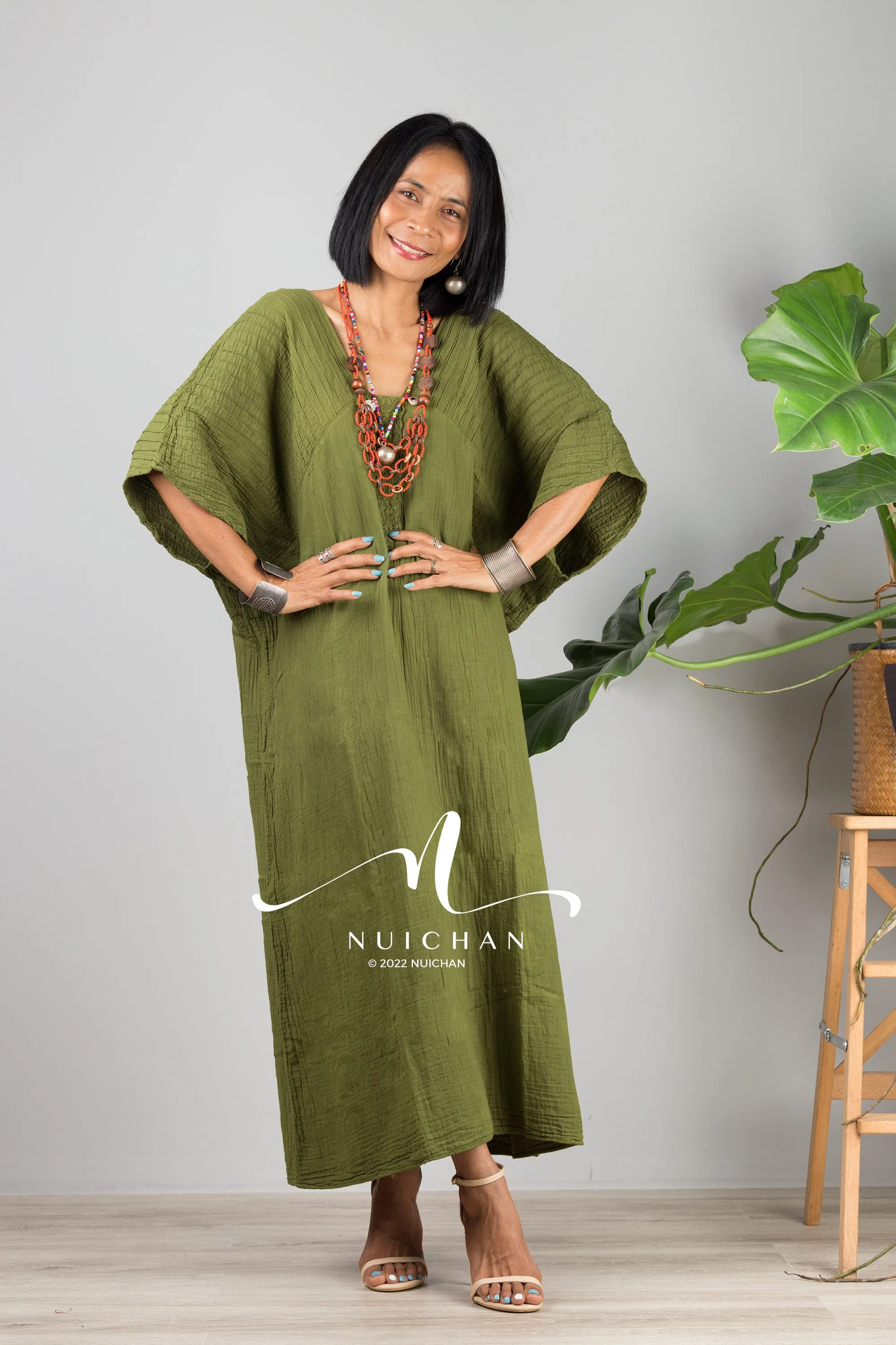 cotton kaftan dress