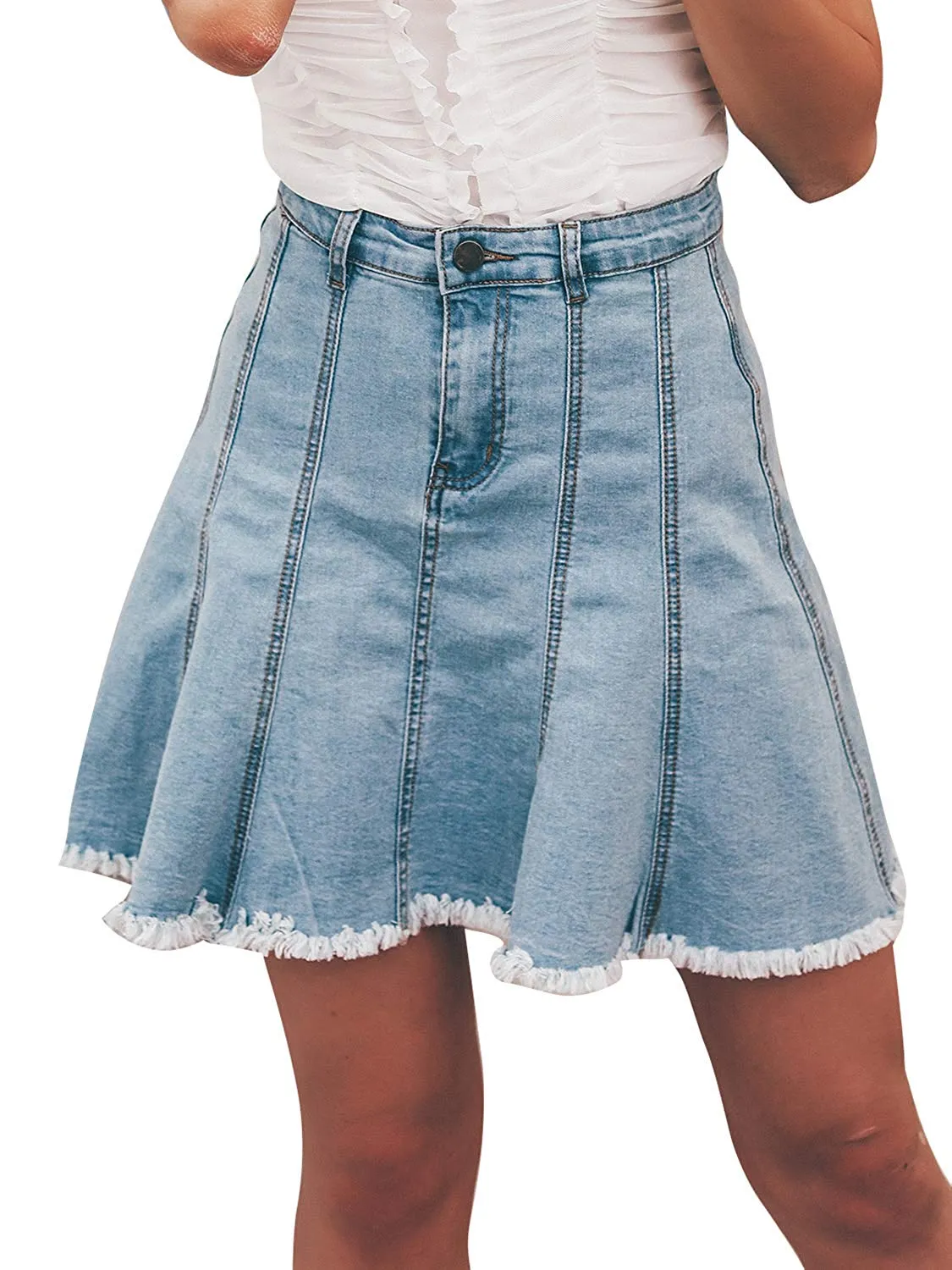 Cute A-Line Pleated Ruffle Skirt