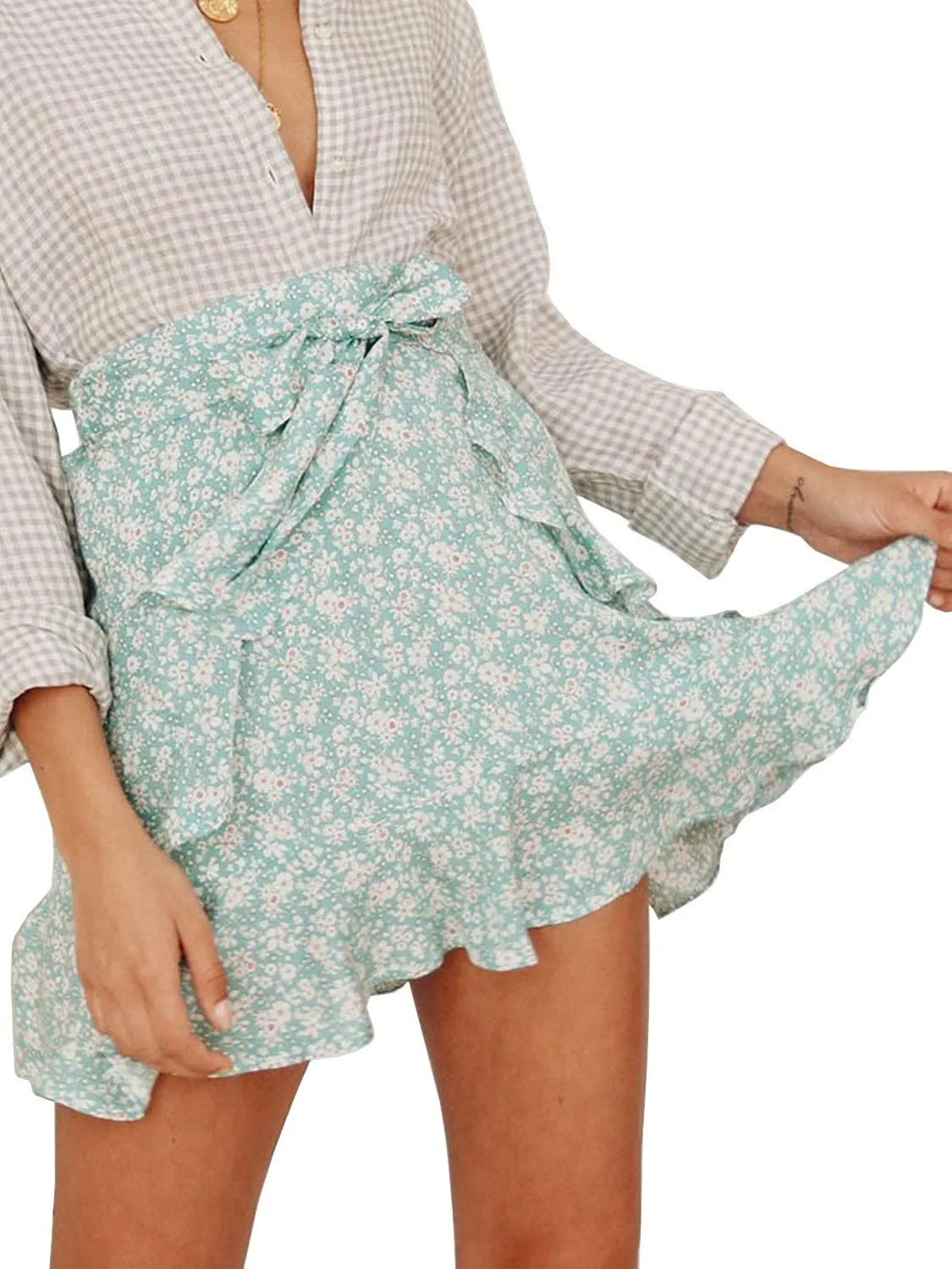 Cute A-Line Pleated Ruffle Skirt