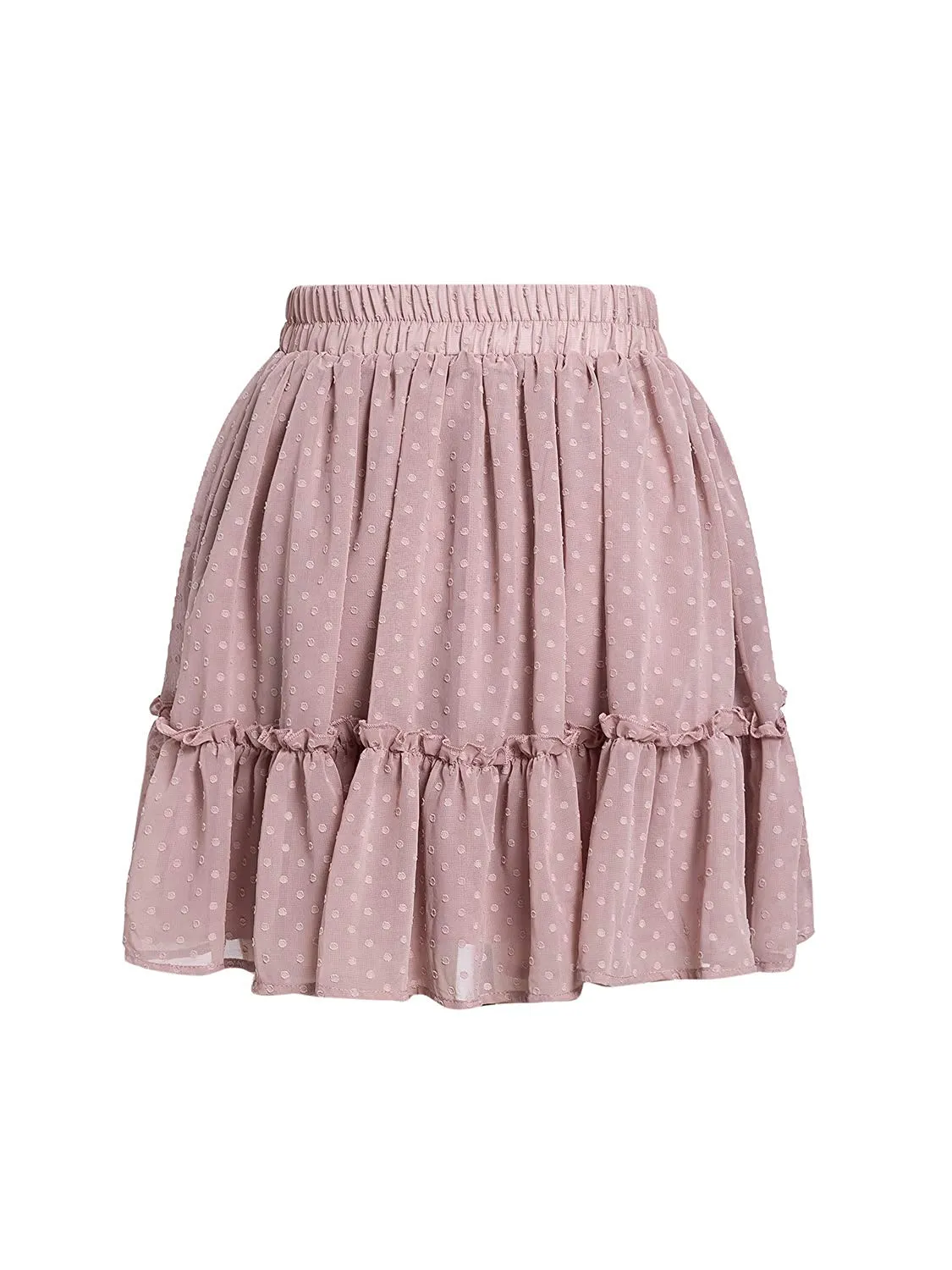 Cute A-Line Pleated Ruffle Skirt