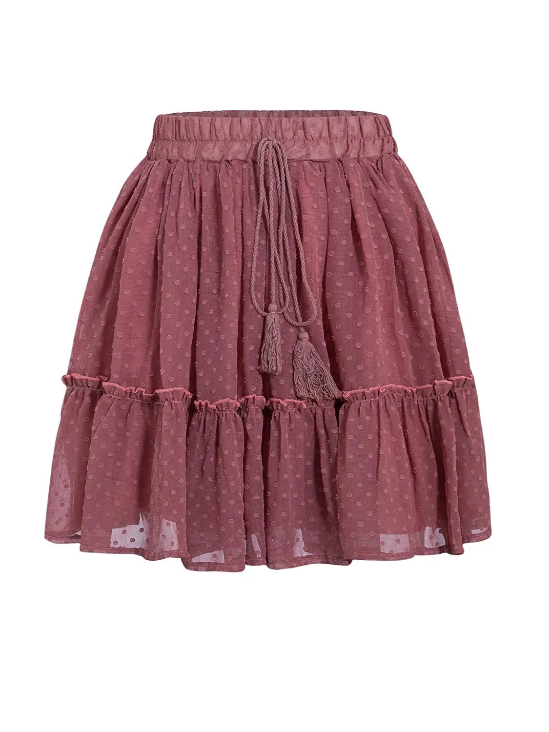 Cute A-Line Pleated Ruffle Skirt