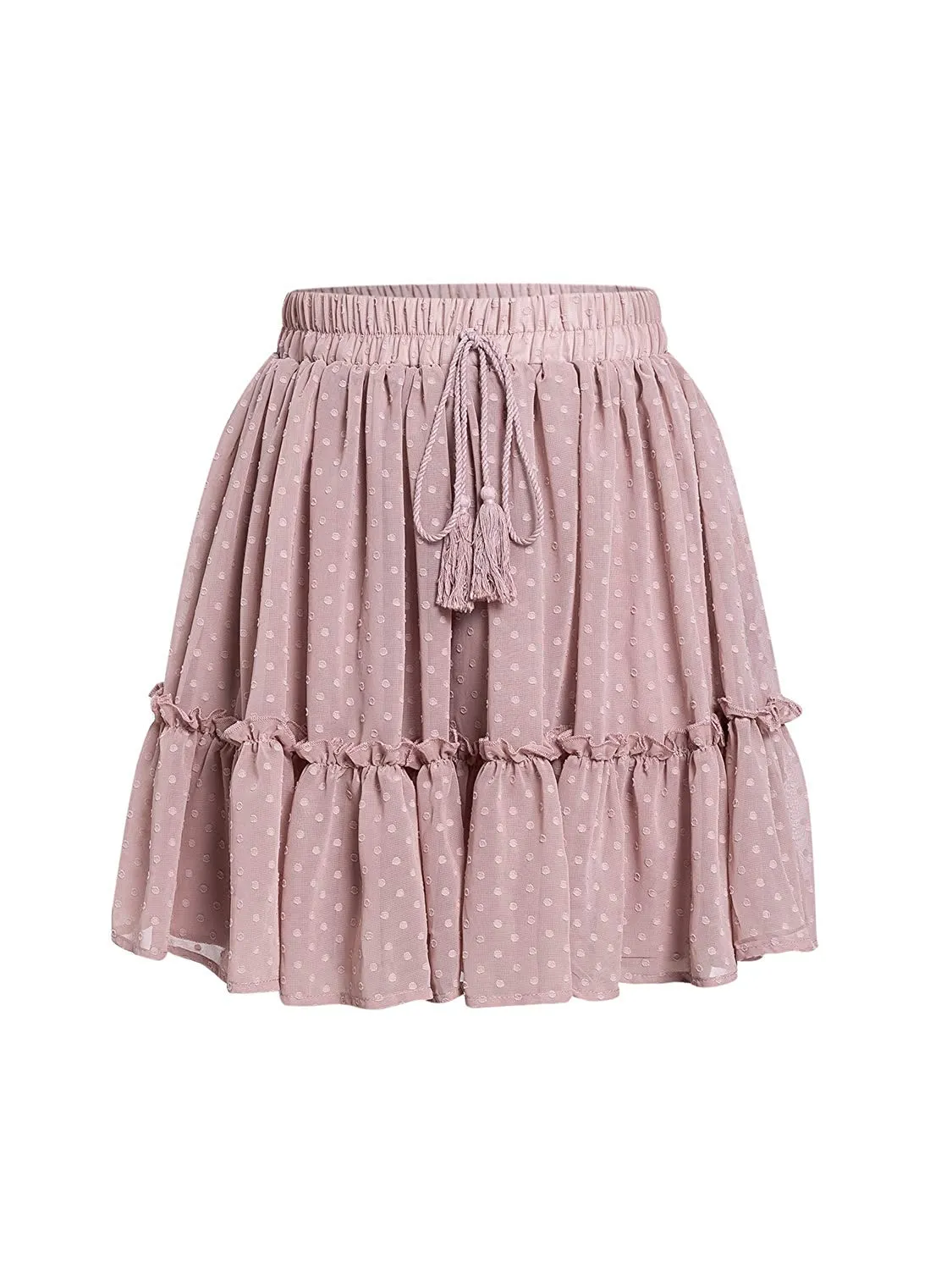 Cute A-Line Pleated Ruffle Skirt