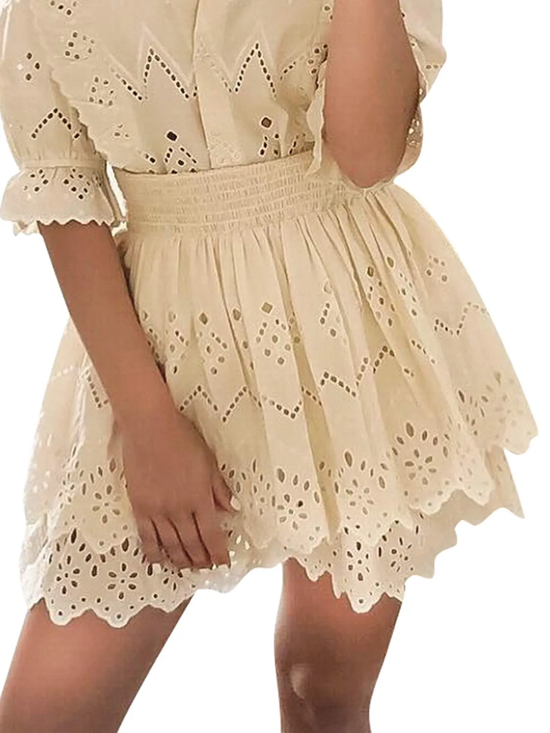 Cute A-Line Pleated Ruffle Skirt