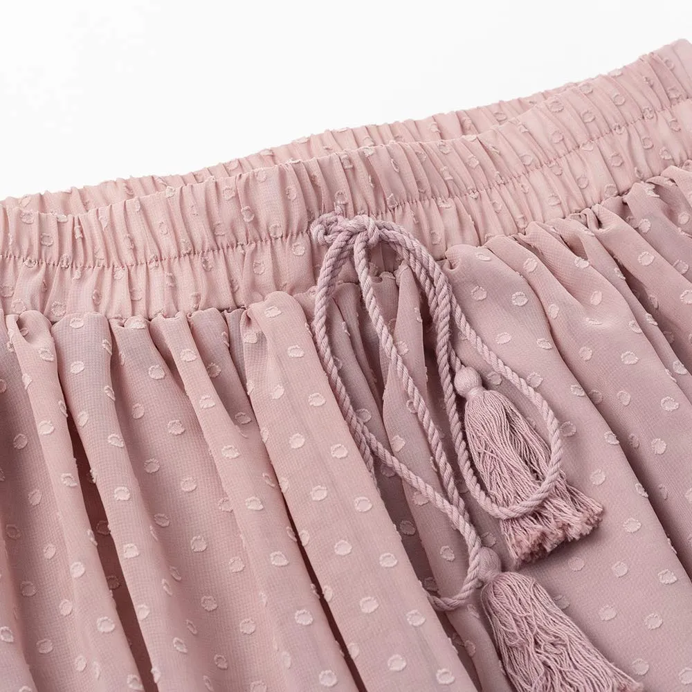 Cute A-Line Pleated Ruffle Skirt