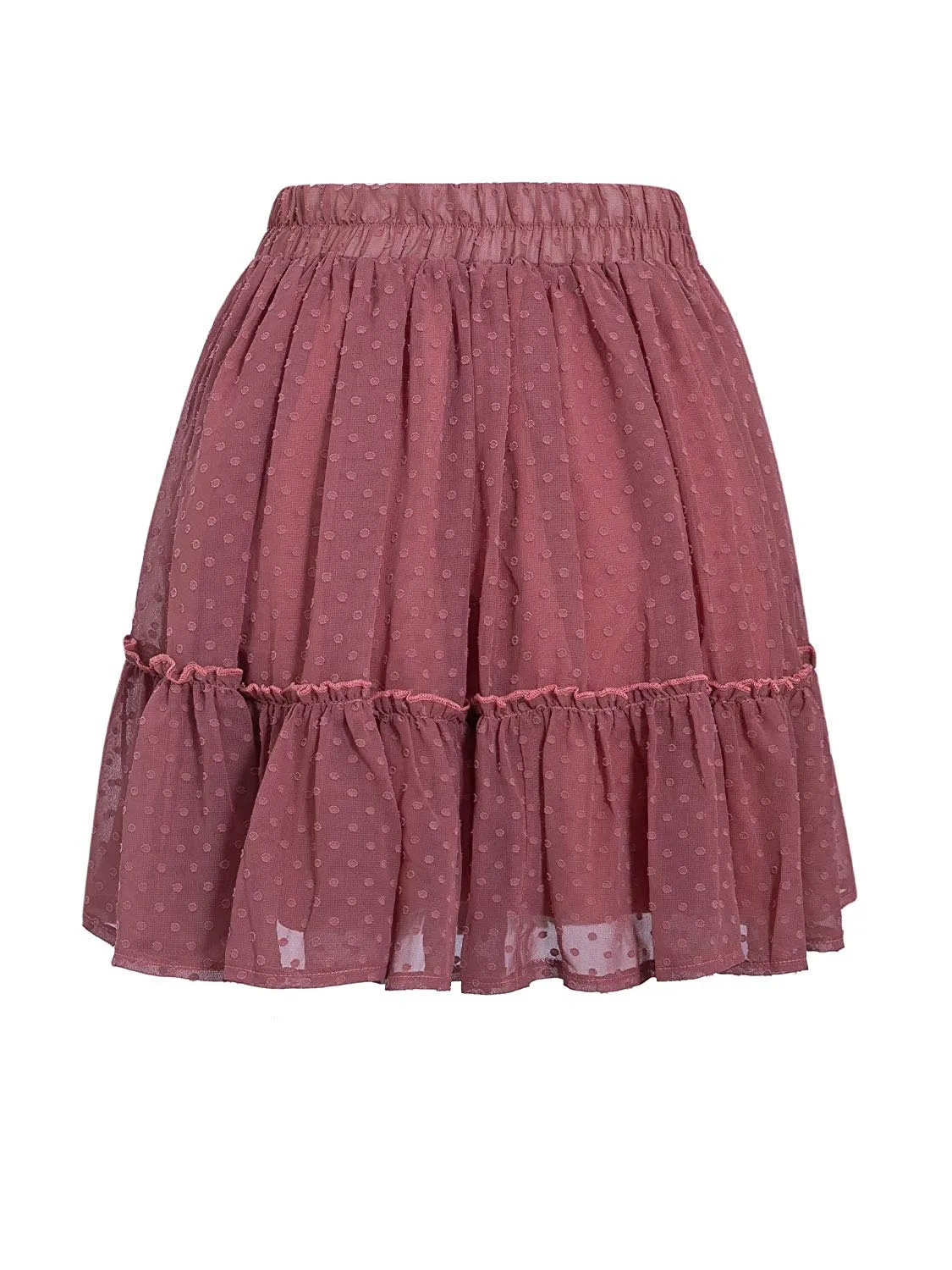 Cute A-Line Pleated Ruffle Skirt