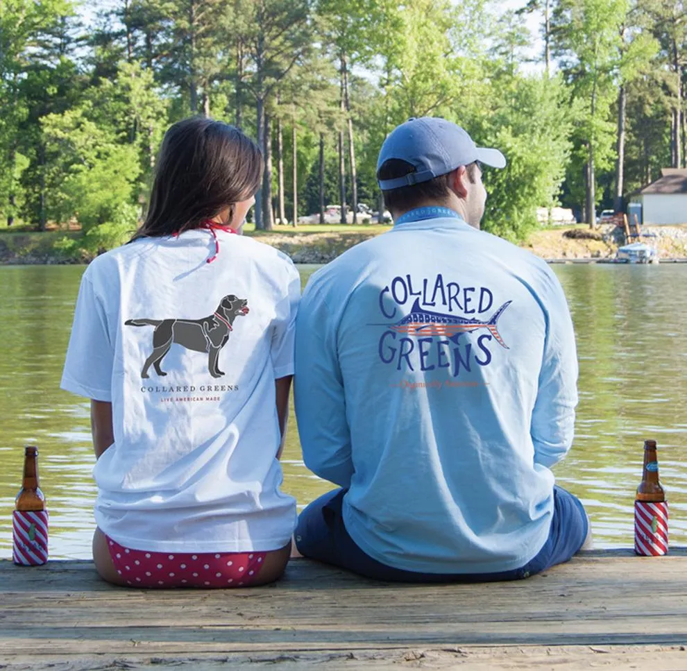 Deep Woods Angler: Long Sleeve T-Shirt - White