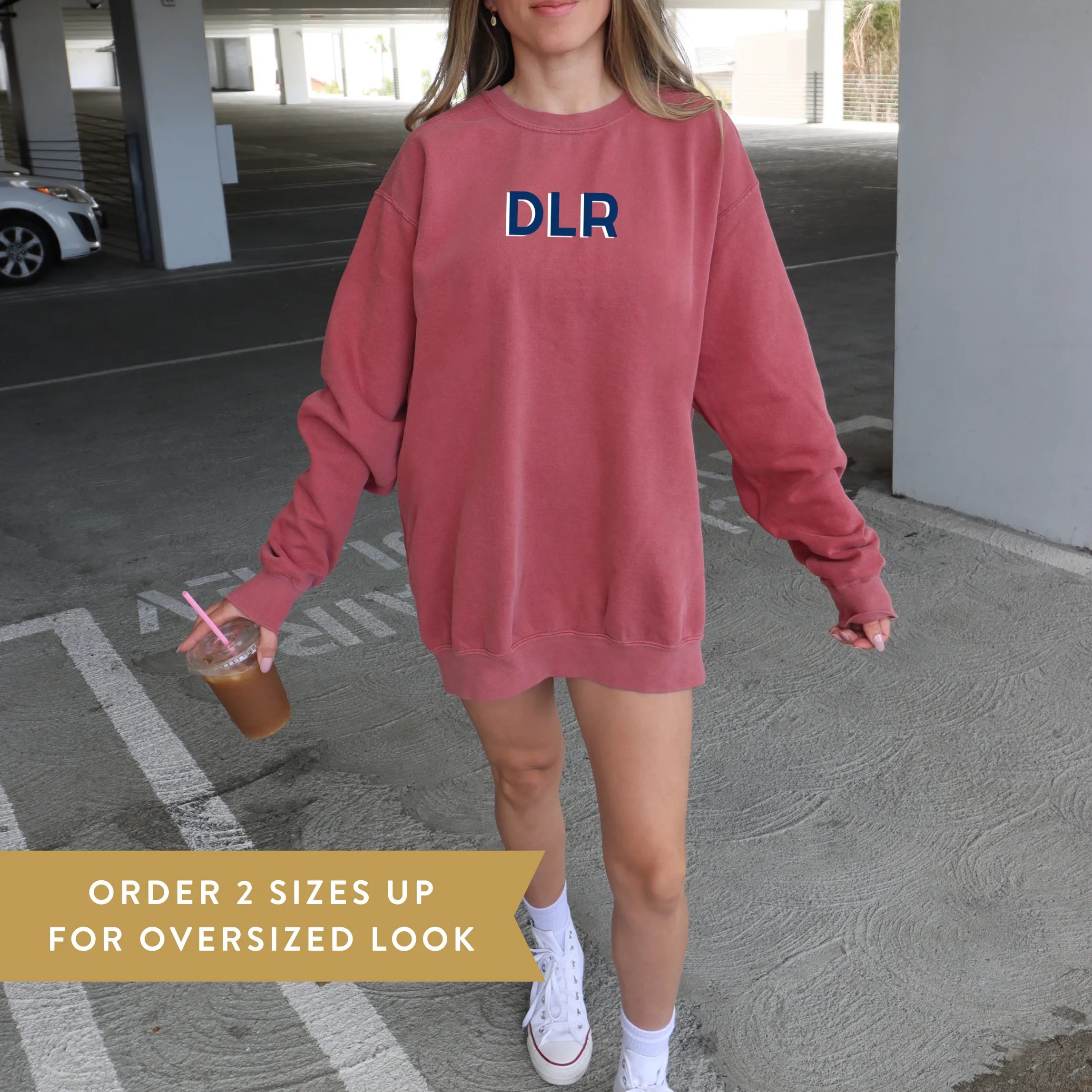 DLR on Crimson Sweatshirt