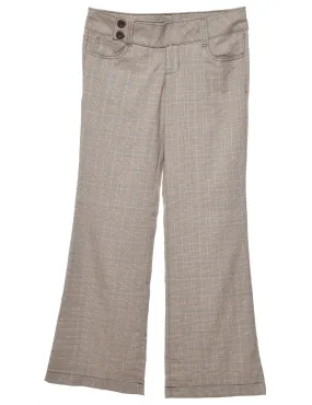 Dogtooth Checks Flared Trousers - W32 L33