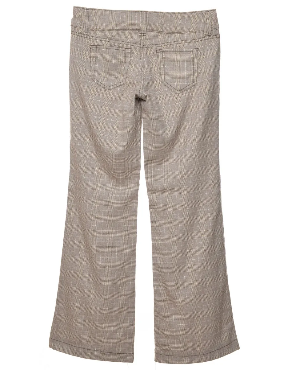 Dogtooth Checks Flared Trousers - W32 L33