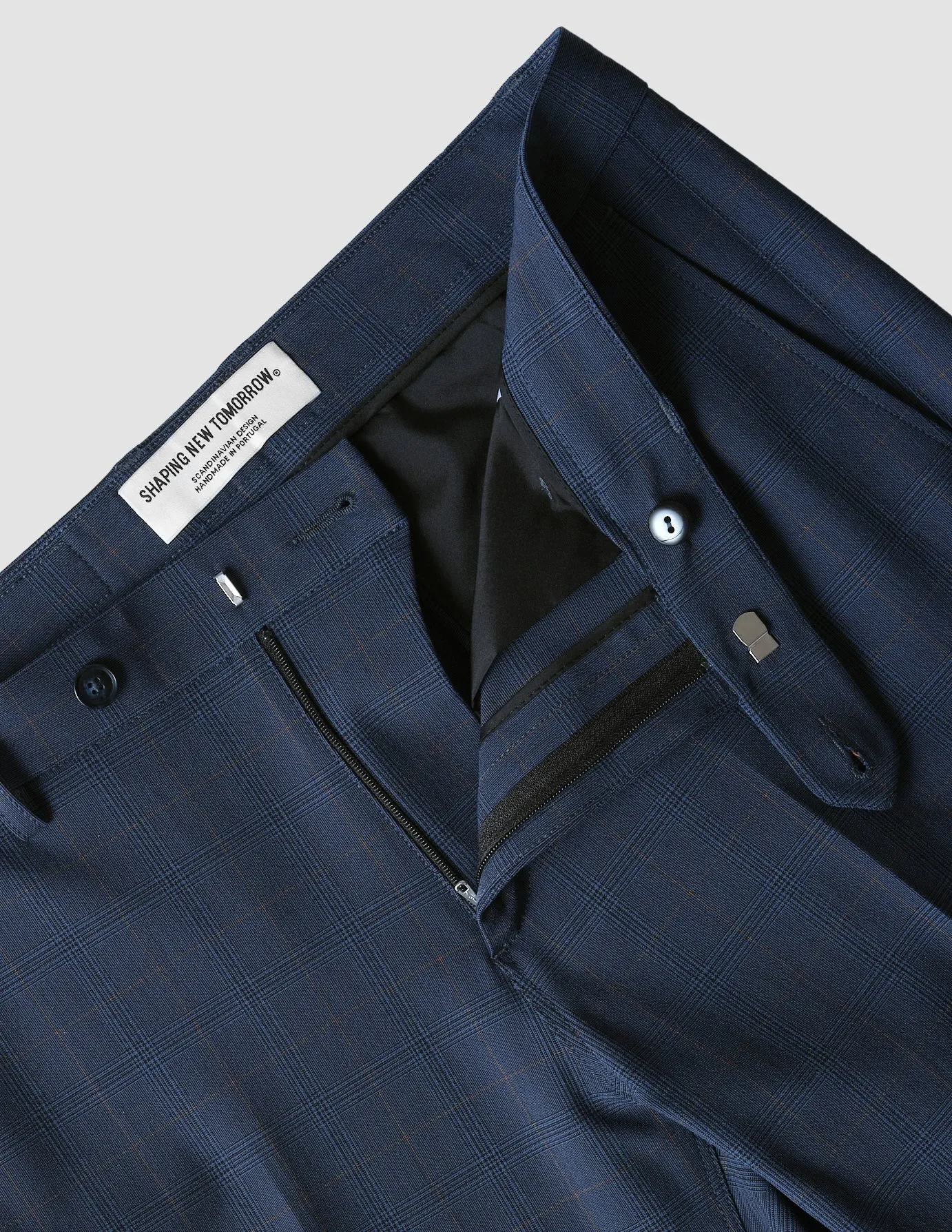 Essential Suit Pants Slim Royal Blue Check