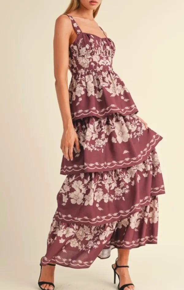 Floral Tiered Maxi Dress