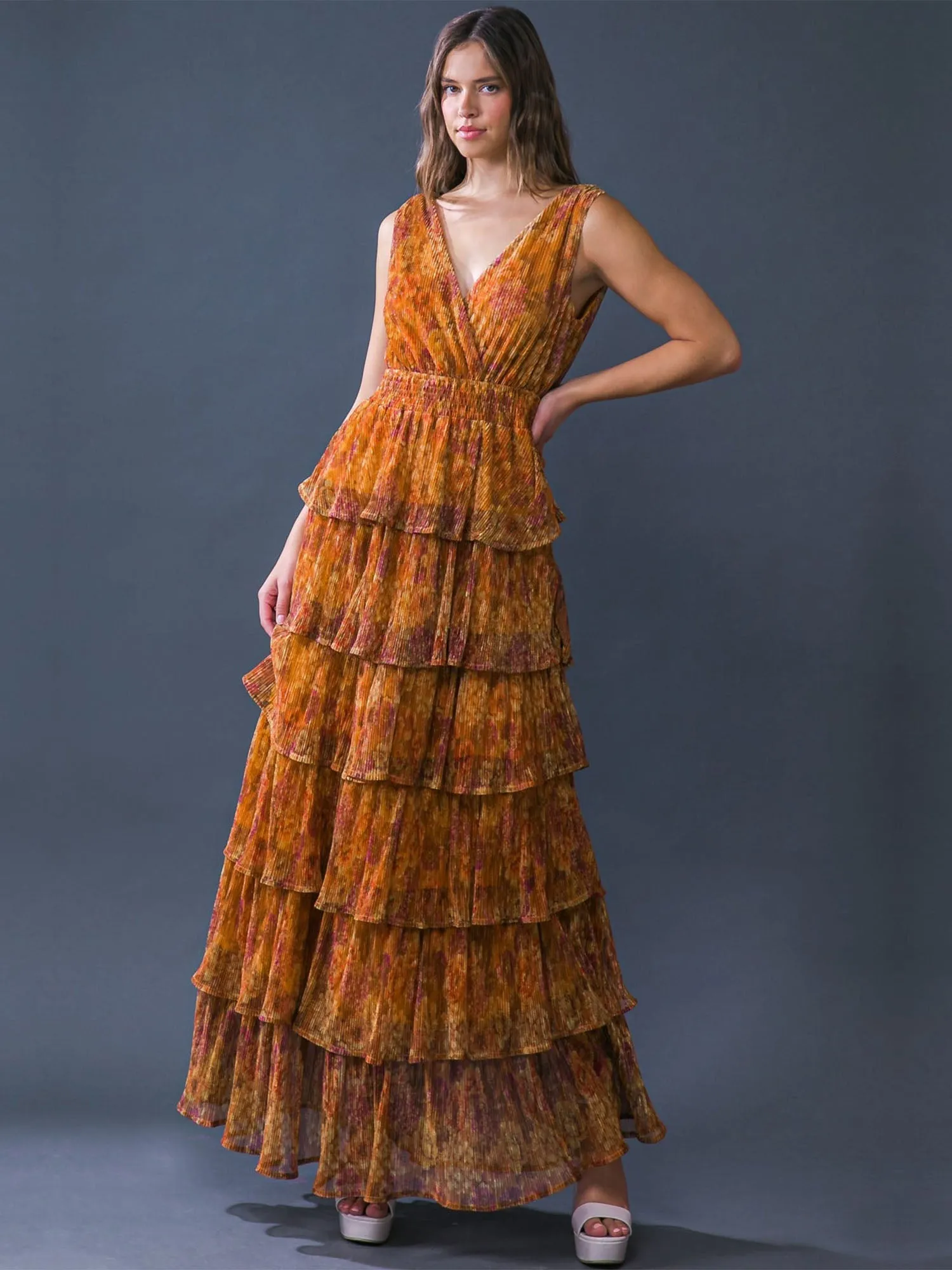 Flying Tomato Sleeveless Tiered Floral Maxi Dress - Brands We Love