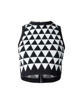 Geometric Print Crop Top