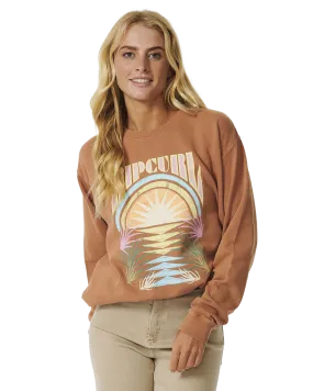 Glow Relaxed Sweatshirt in Light Brown