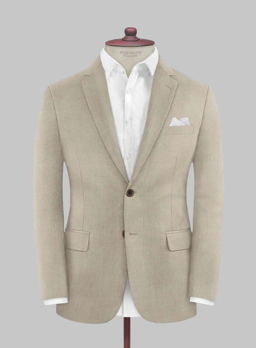 Huddersfield Stretch Muted Beige Wool Suit