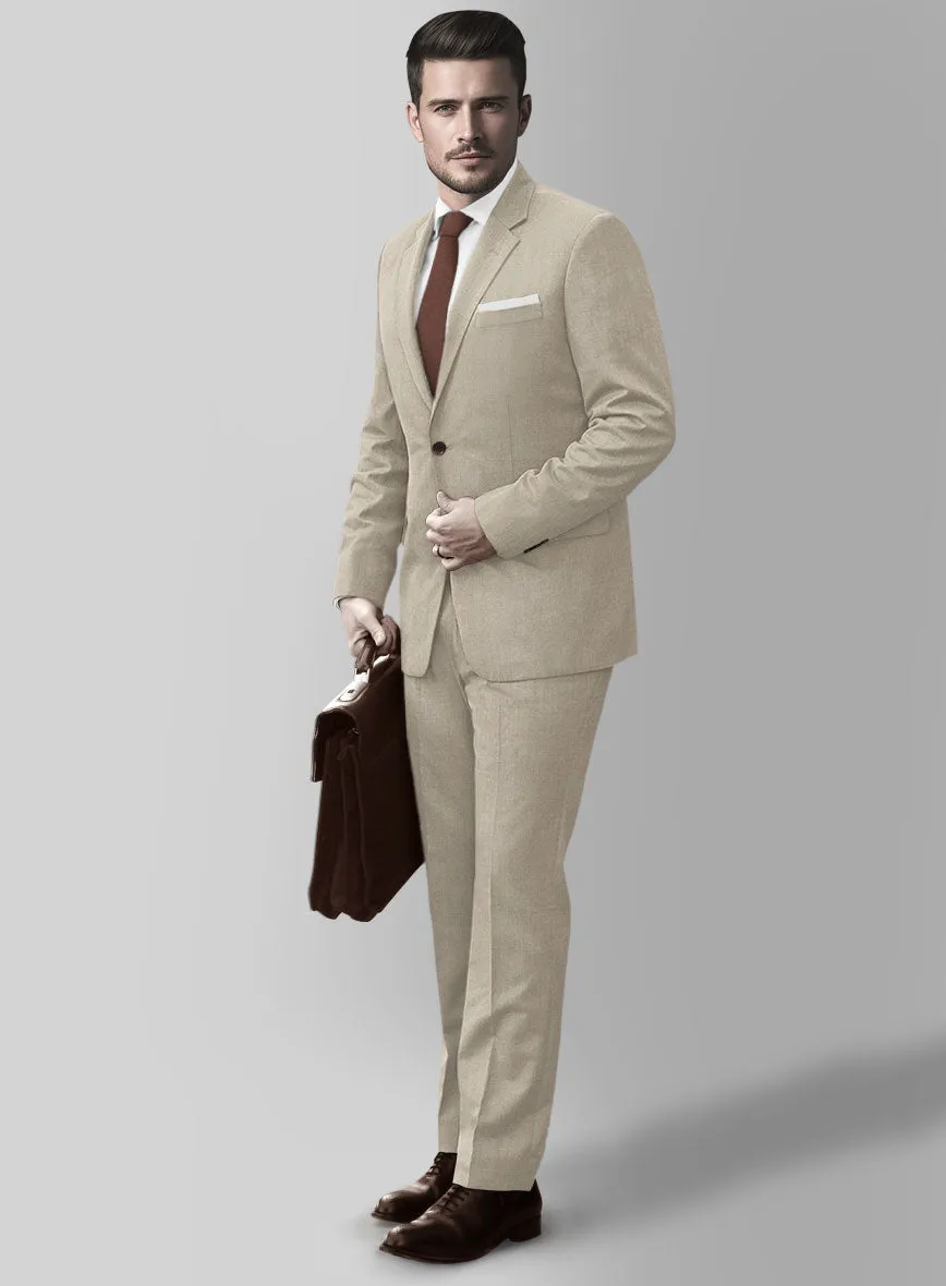 Huddersfield Stretch Muted Beige Wool Suit