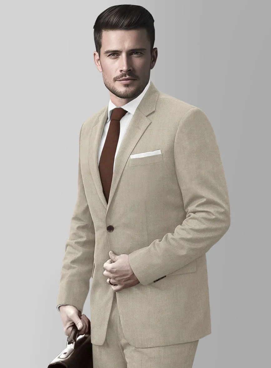 Huddersfield Stretch Muted Beige Wool Suit