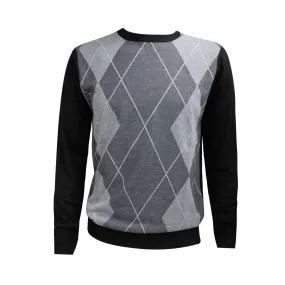 Hutson Harbour Men's Patterned Crew Neck Jumper - Grey