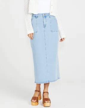 Isella Denim Midi Skirt - 92 Sandwash