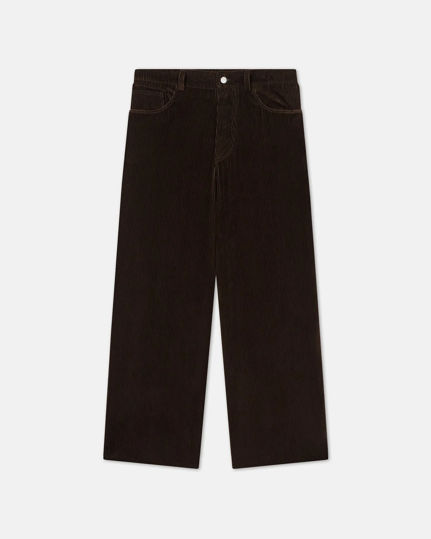 Jurian - Sale Wide-Leg Corduroy Pants - Dark Brown