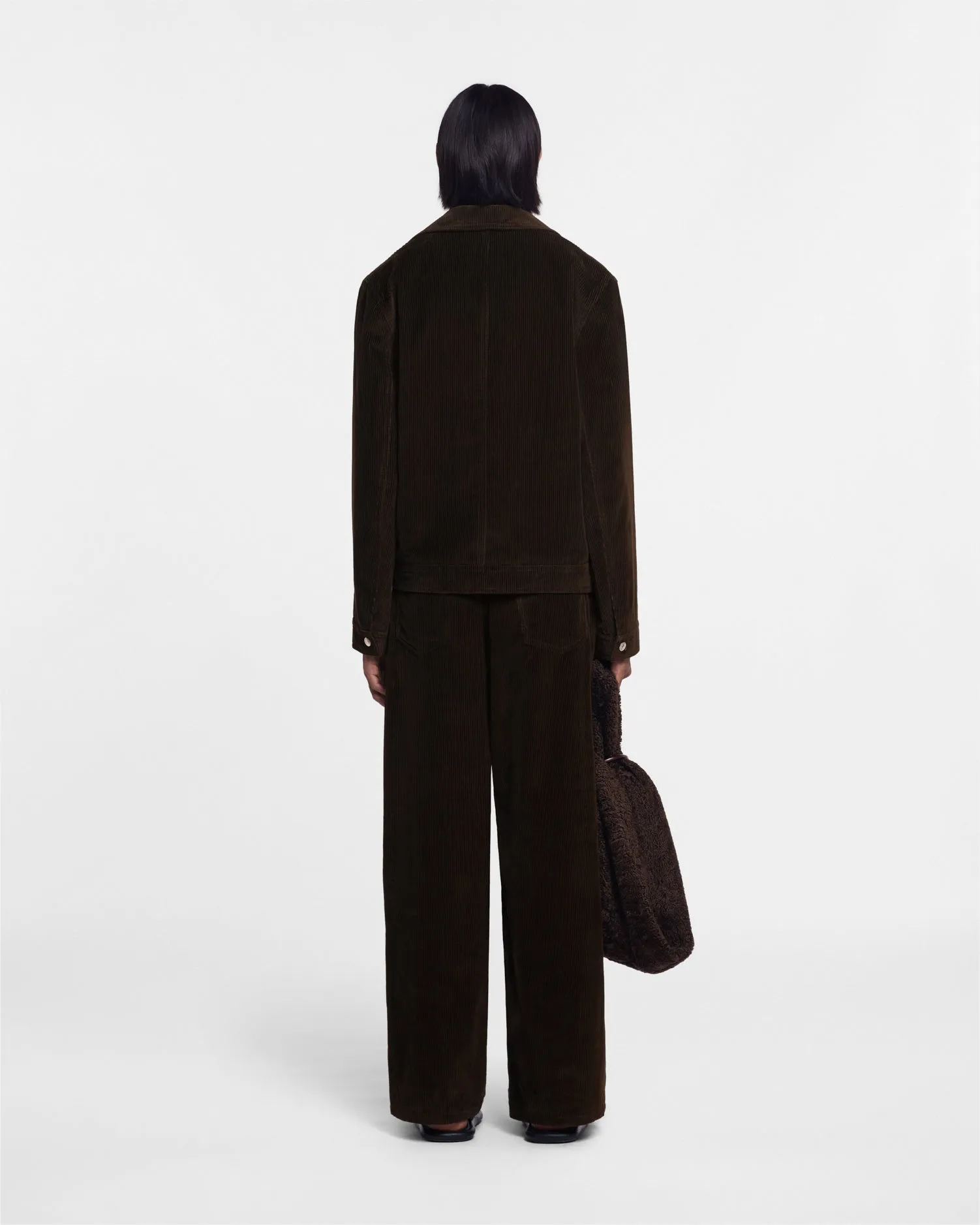 Jurian - Sale Wide-Leg Corduroy Pants - Dark Brown