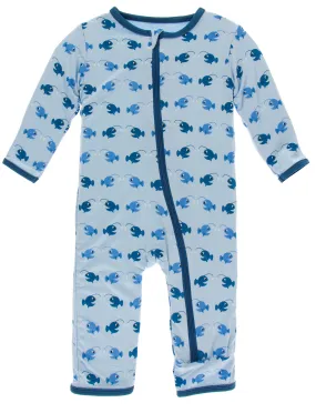 KicKee Pants Pond Angler Fish Coverall with Zipper