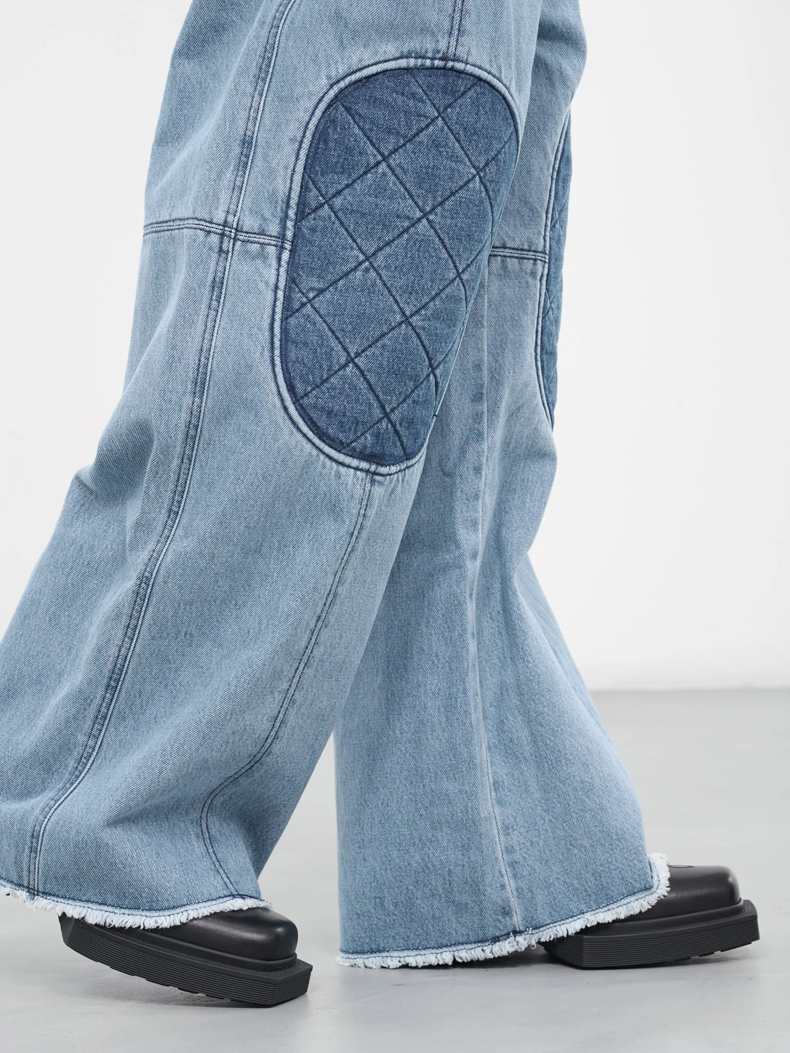 Knee Patch Jeans  (MP038D-WD-ICE-BLUE)