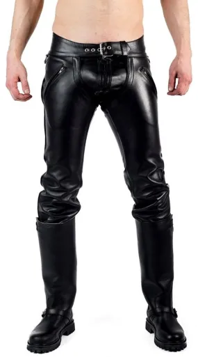 Leather Convertible Chaps Pants Adult