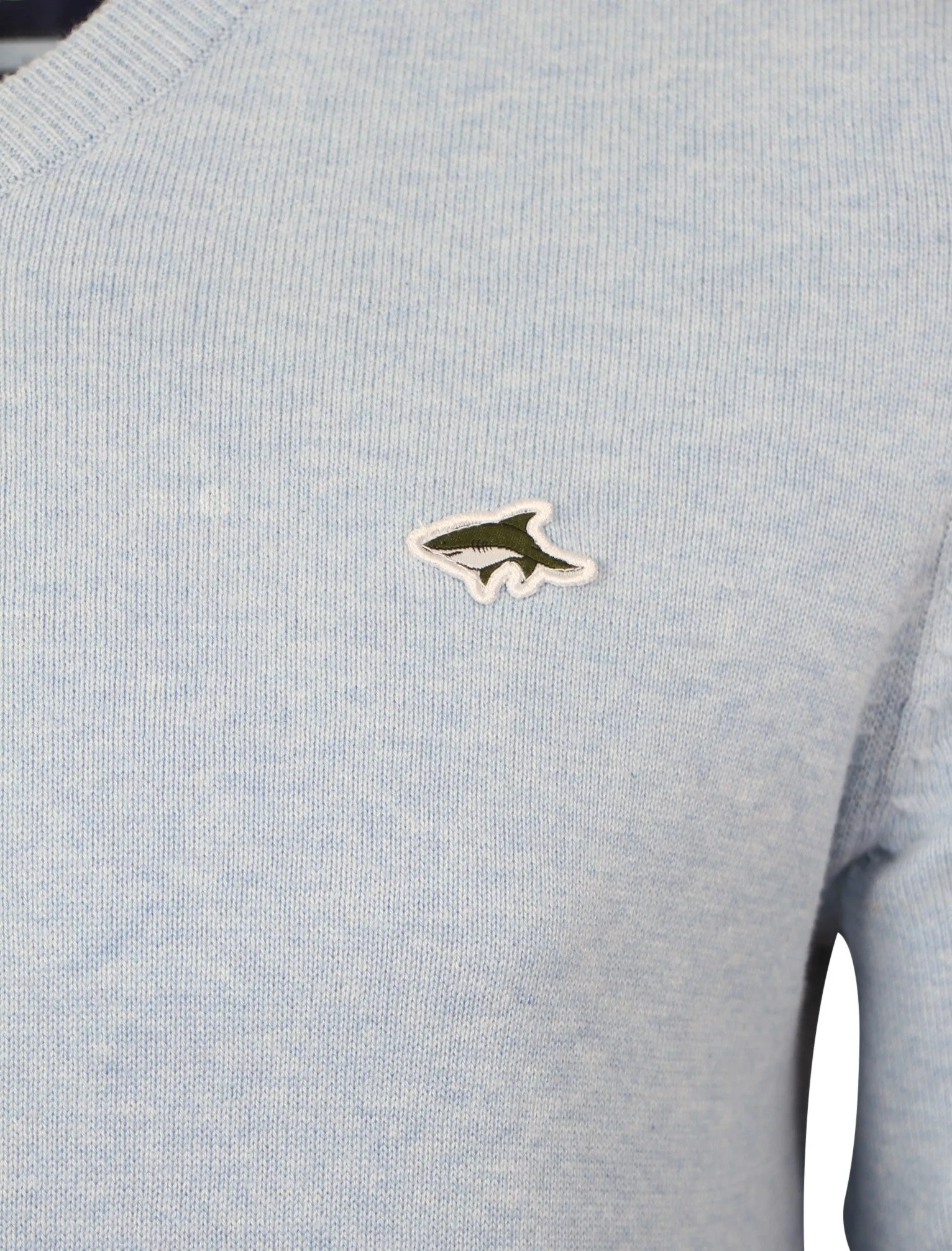 Leonard Jumper in Pale Blue Marl - Le Shark