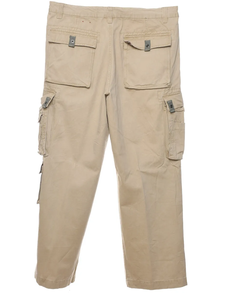 Light Brown Y2K Cargo Trousers - W36 L30