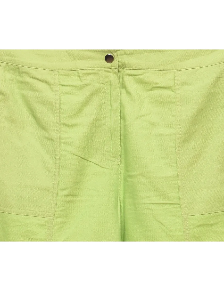 Lime Green Y2K Cargo Trousers - W34 L24