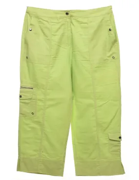 Lime Green Y2K Cargo Trousers - W34 L24