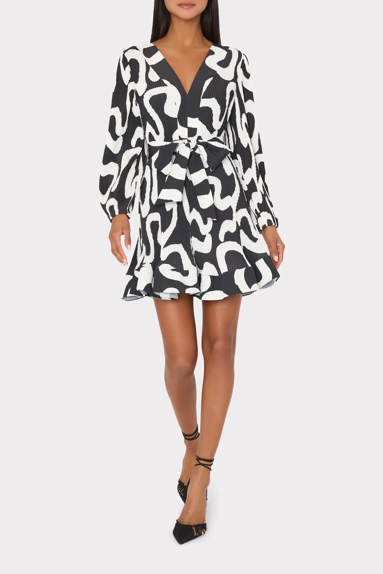 Liv Ink Swirl Pleated Dress