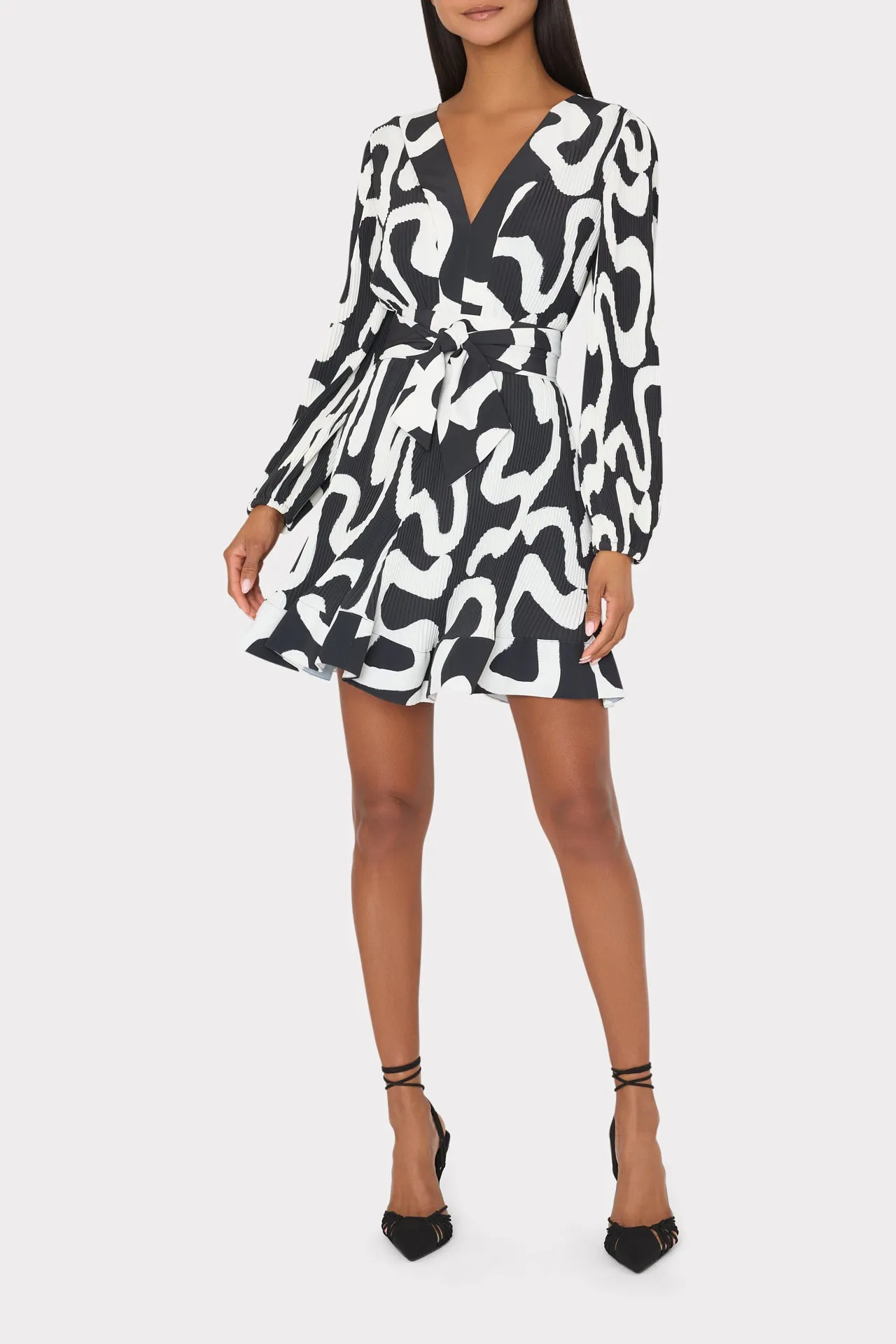 Liv Ink Swirl Pleated Dress