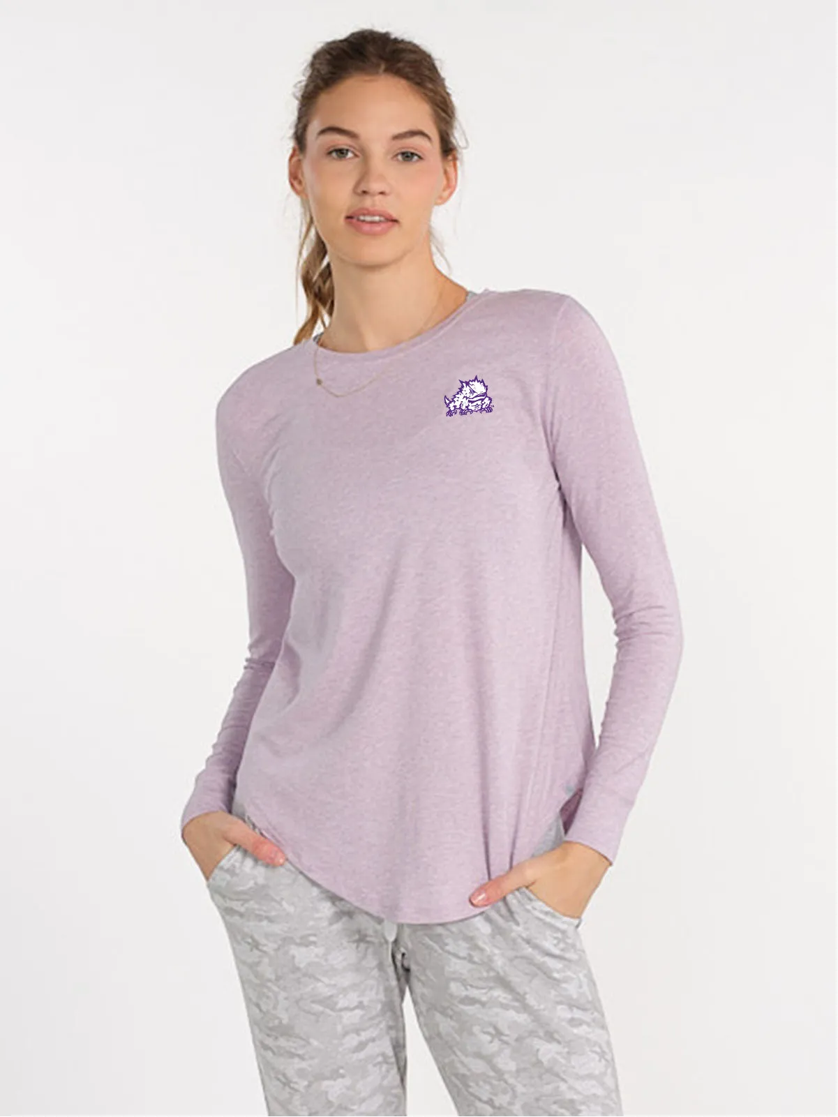 Longline Long Sleeve T-Shirt - TCU