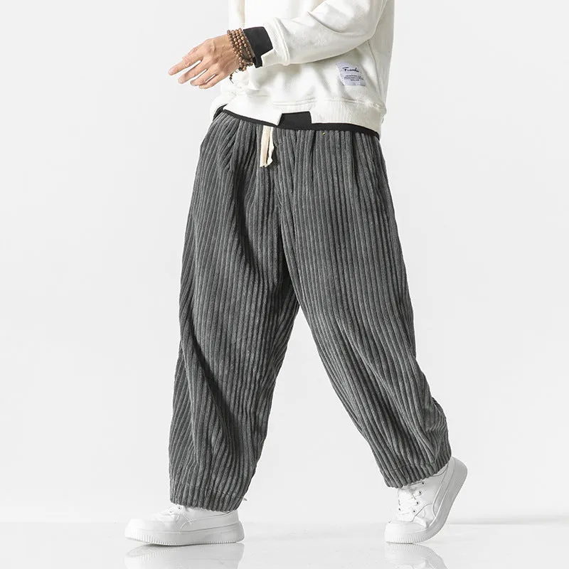 Loose Corduroy Harem Pants