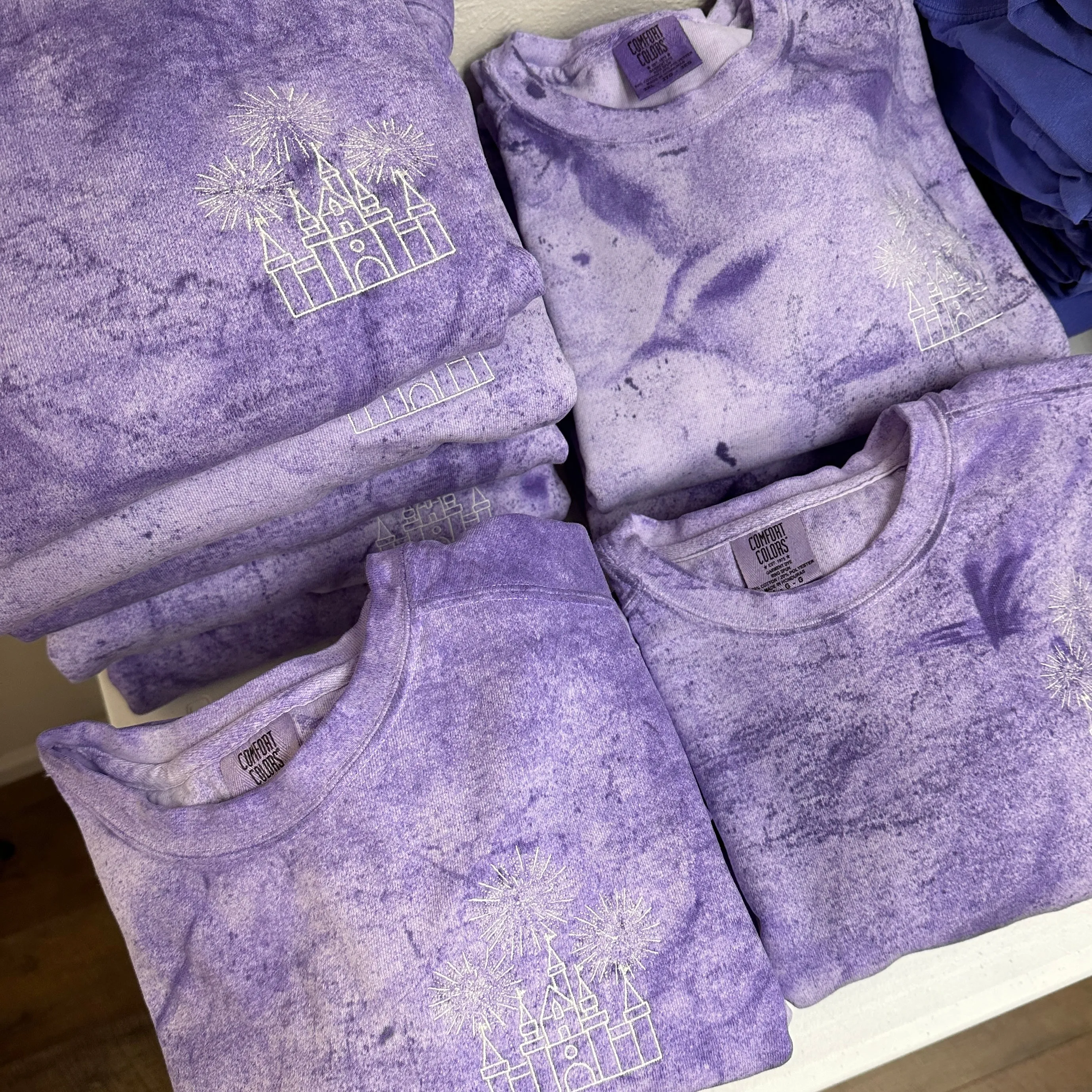 Magical Castle on Amethyst Comfort Colors Sweatshirt