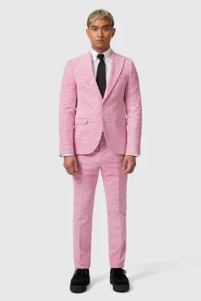 Magnussen Slim Fit Pink Flocked Suit