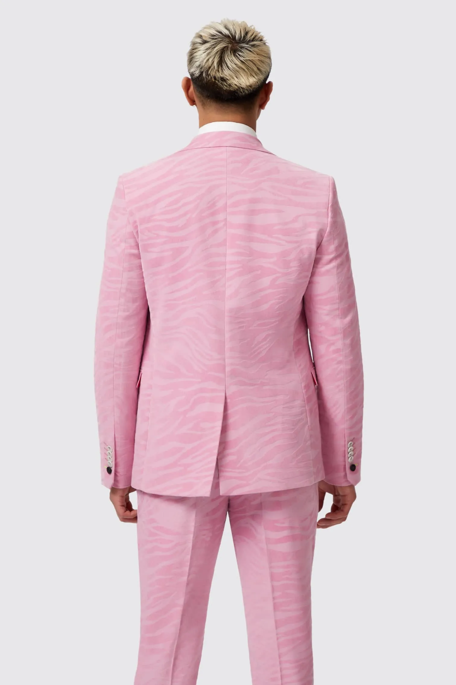 Magnussen Slim Fit Pink Flocked Suit