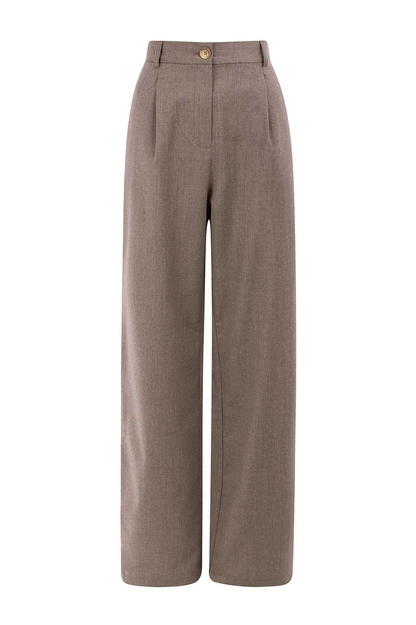 Mara Beige Wool Trousers