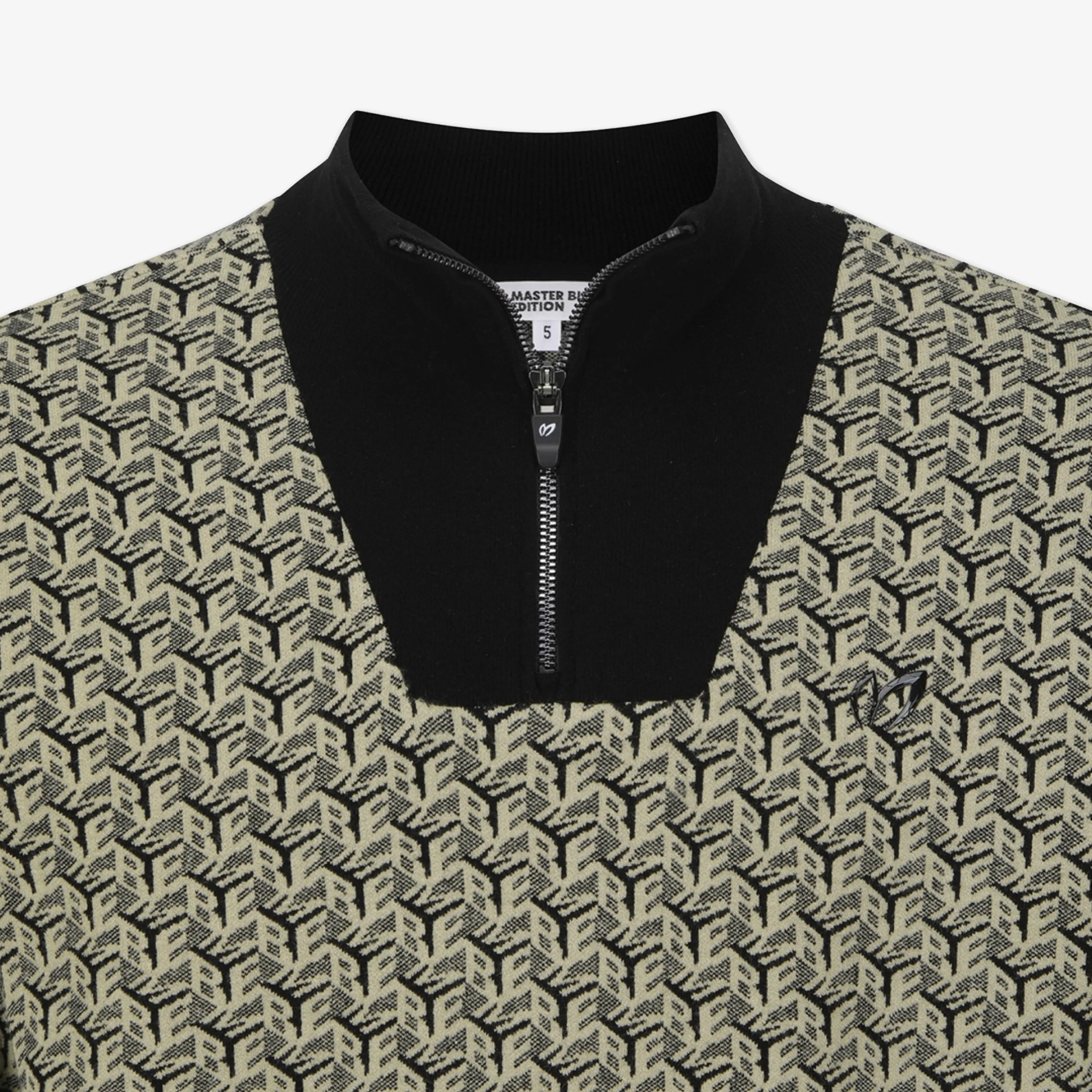 Master Bunny Edition Men's Zip Top-Oatmeal