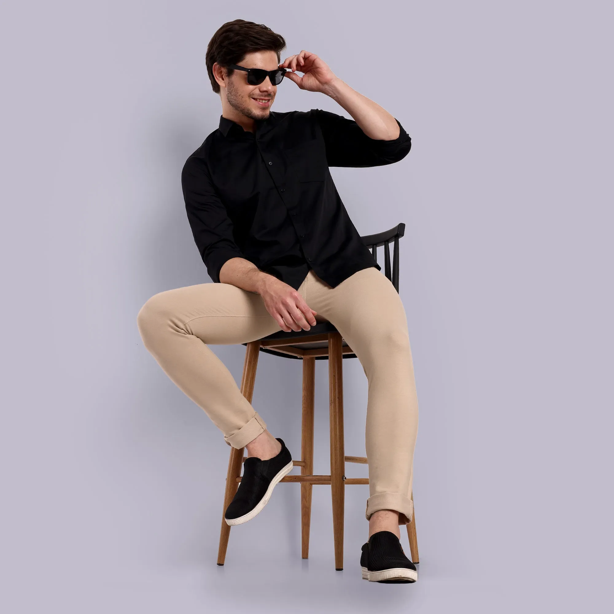 Men Beige Casual Casual Pant