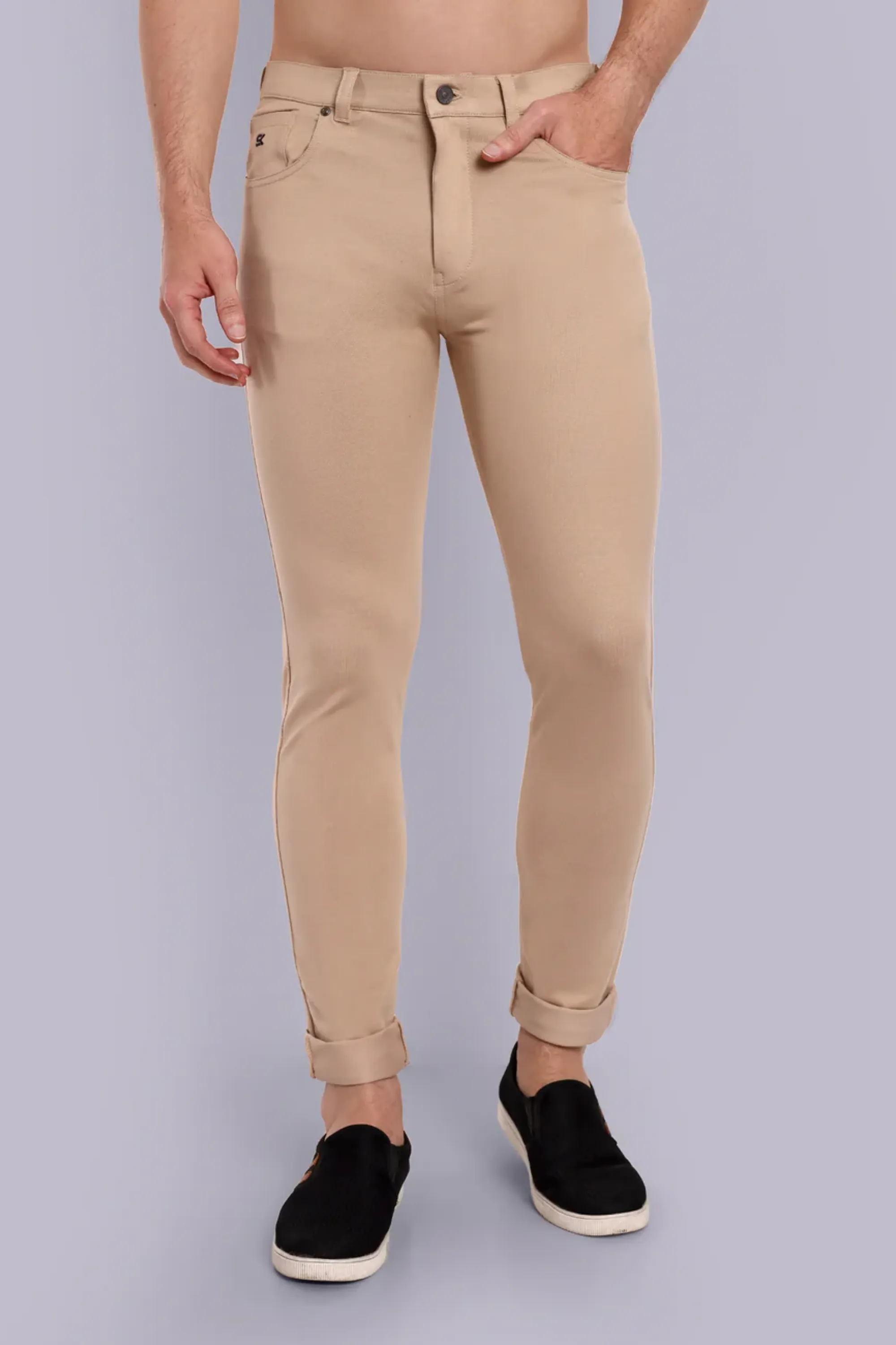 Men Beige Casual Casual Pant