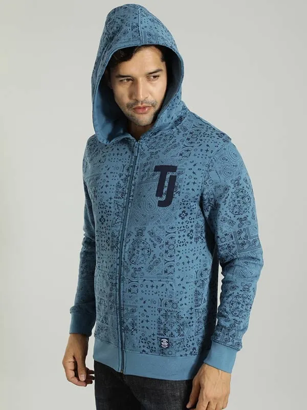 Men Printed Sweatshirt with Hoodie