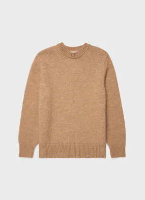 Men's Alpaca Wool Jumper in Light Camel