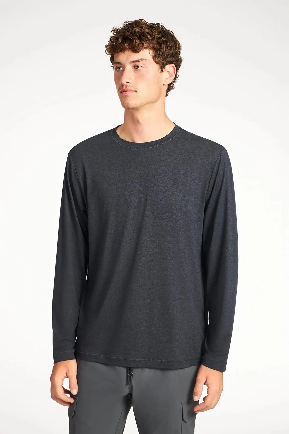 MEN'S BRUSHED SPACE DYE LONG SLEEVE TOP