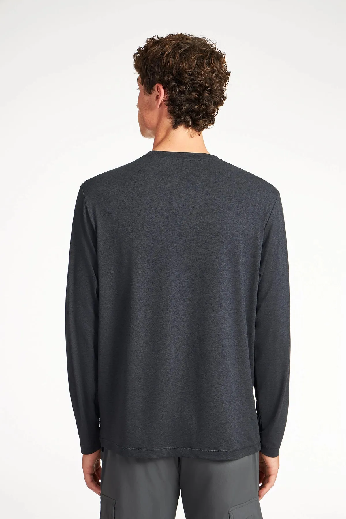 MEN'S BRUSHED SPACE DYE LONG SLEEVE TOP