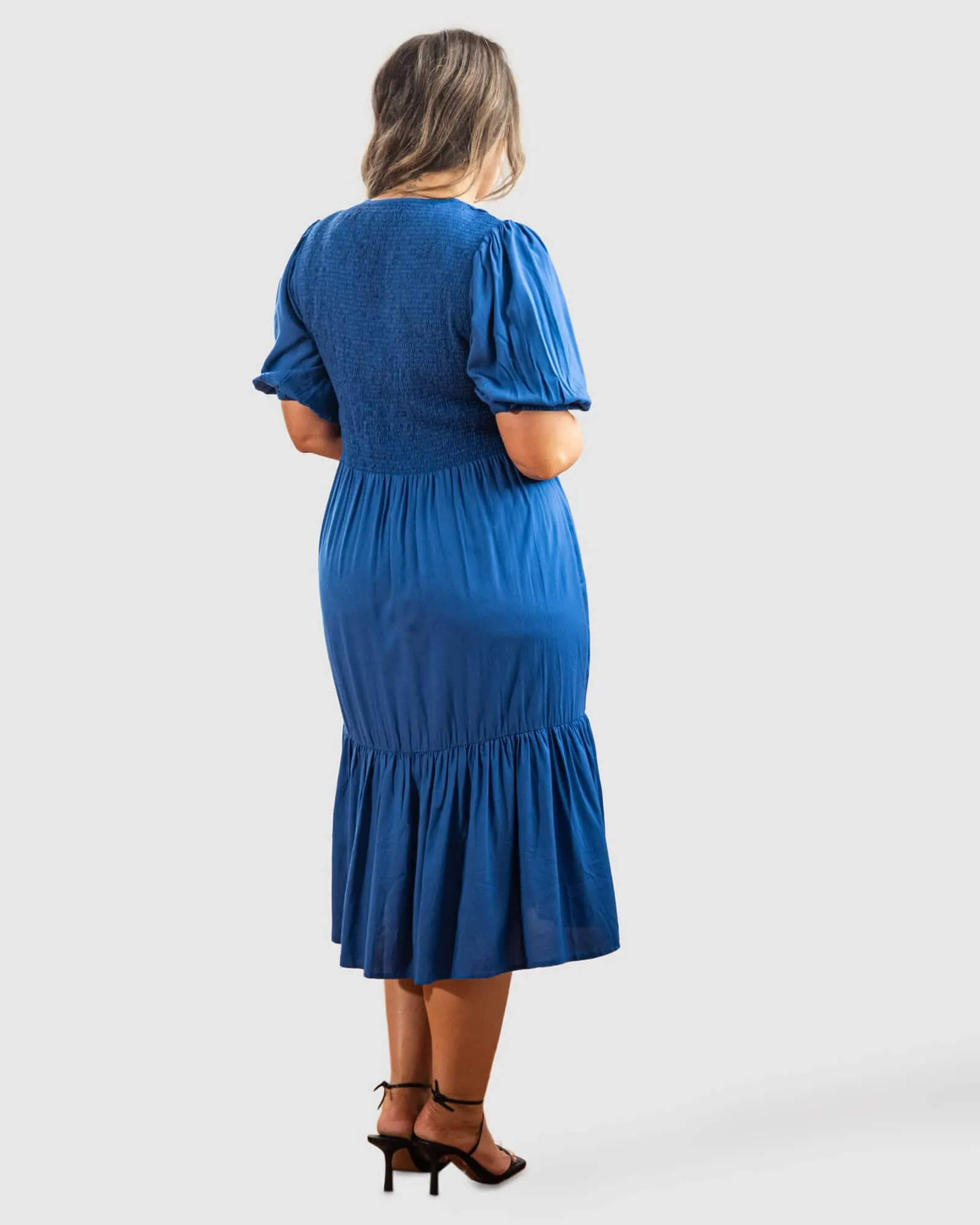 Mia Blouse Sleeve Dress | Cobalt