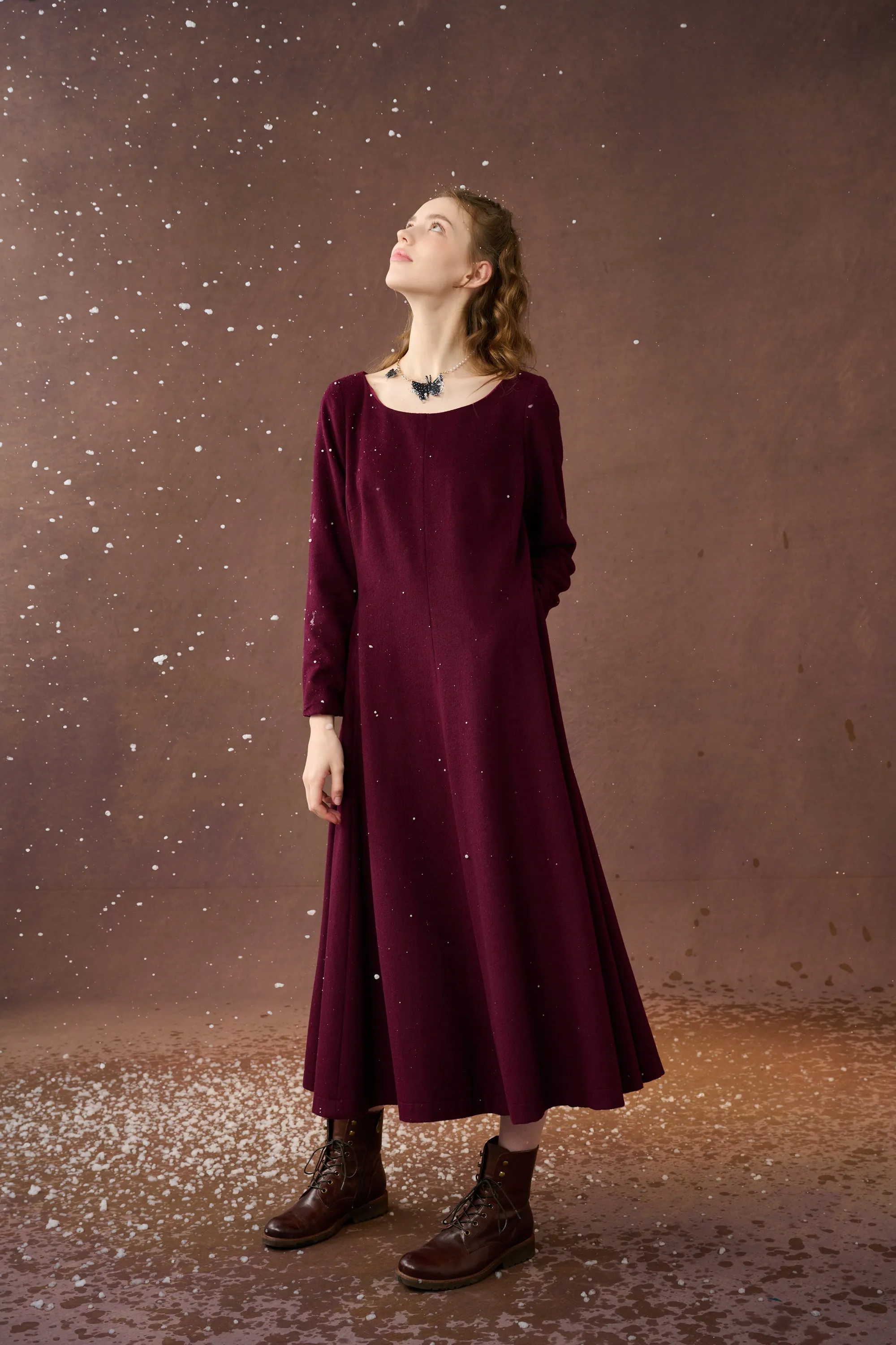 Mistletoe 17 | Vintage wool dress in Purple