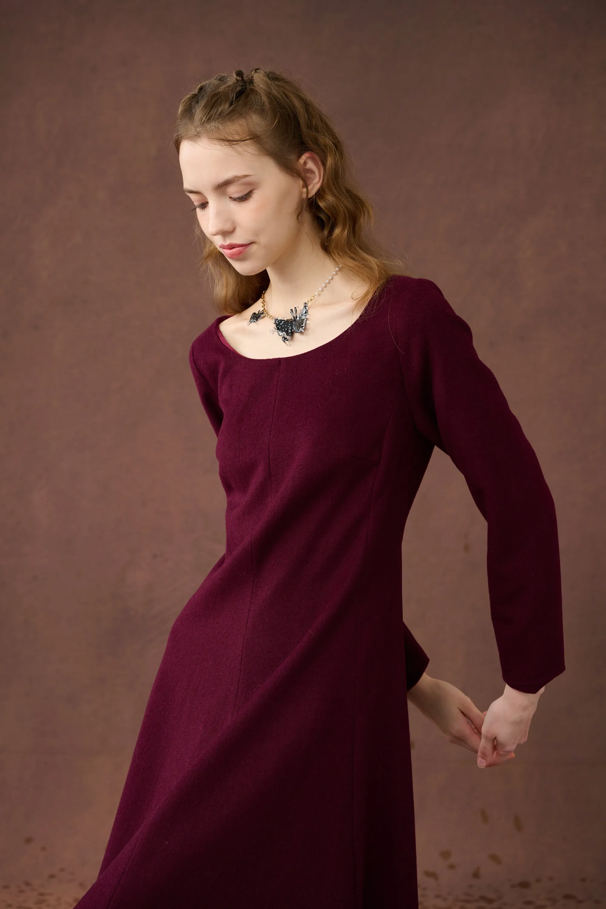 Mistletoe 17 | Vintage wool dress in Purple